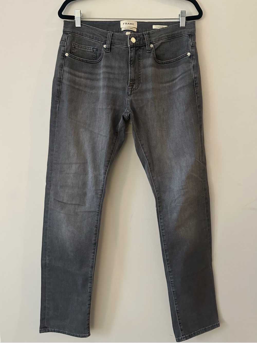 FRAME Men’s L'Homme Jeans 32 - Grey Slim - Like New